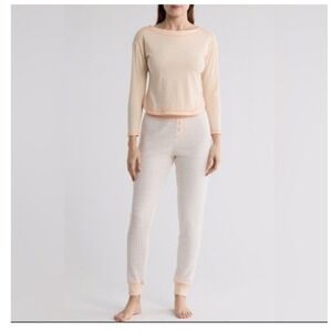 Intimately Free People Chill Evening Pajama Set Thermal Lounge Womens Medium